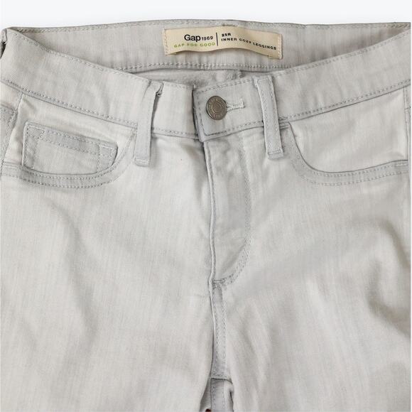 GAP 1969 Gray Inner Cozy Leggings 25R NWOT - Picture 2 of 6